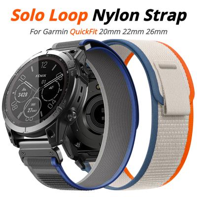 20mm 22mm 26mm Loop Nylon QuickFit Release Strap for Garmin Fenix 7X 7 Pro Fenix 6X 6 5X 5Plus Tactix 8 Forerunner 965 955 Enduro 2 Band