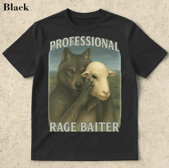 Professional Rage Baiter Funny Shirt, Werewolf Memes, Werewolf, Dumb Meme Shirt S