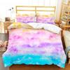 Rainbow Gradient Bedding Set Gradient Colors Duvet Cover with Pillowcases Single Twin Full Queen King Girl Kids Quilt Cover