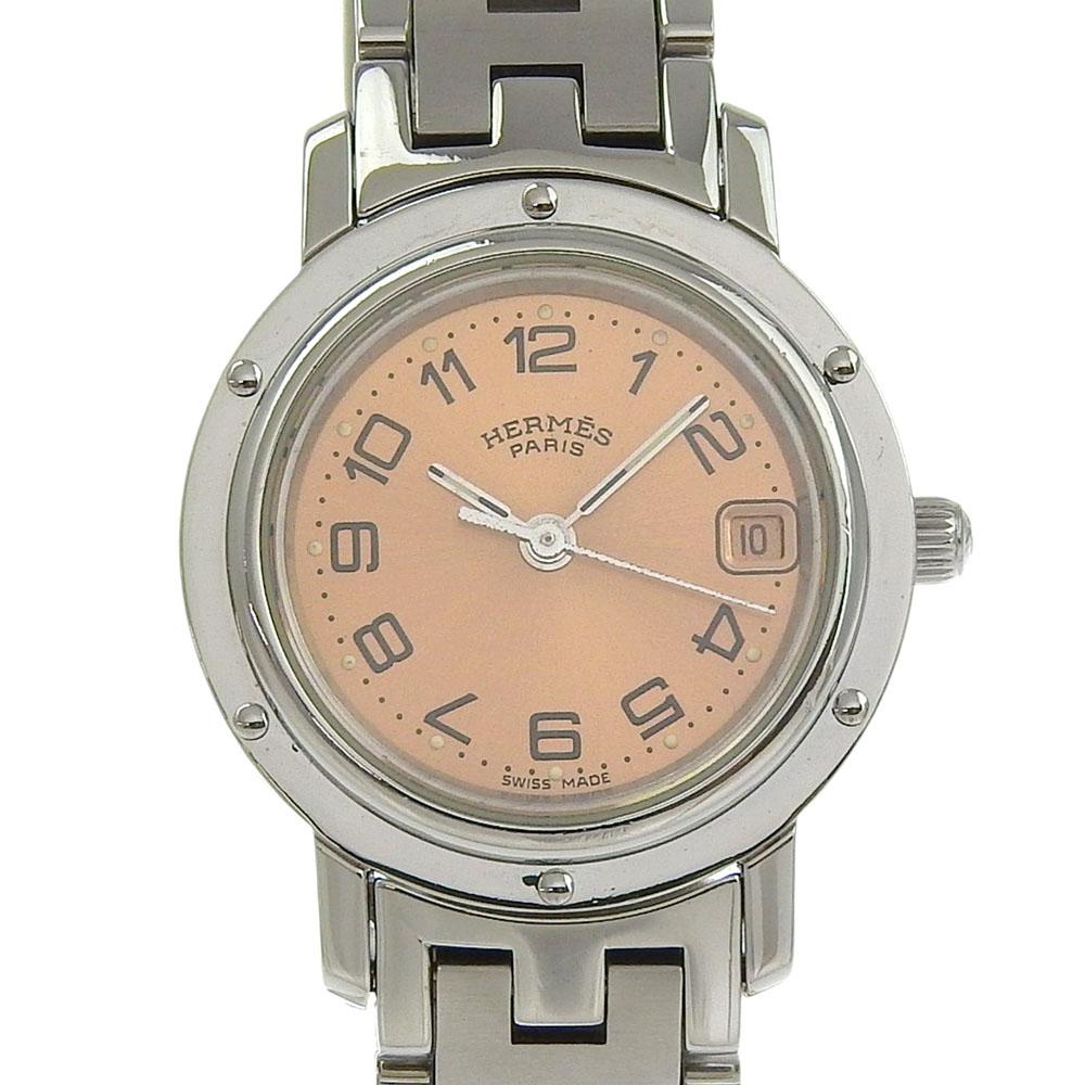 

HERMES Clipper Watches CL4.210 pinkDial Stainless Steel Quartz Analog display Women Used