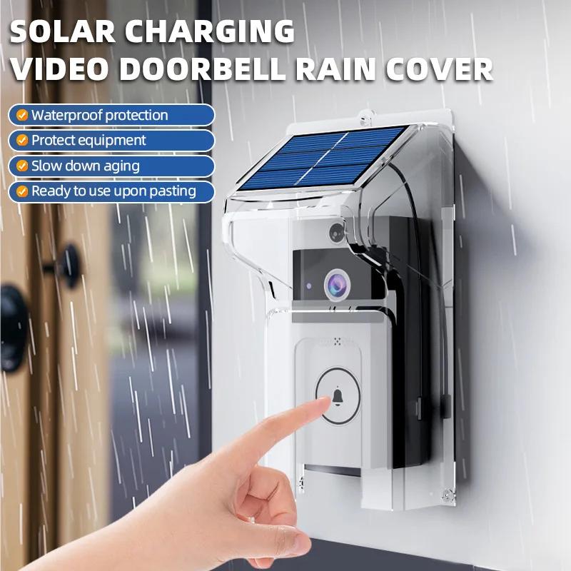 HD Wireless Video Doorbell with Optional Solar Charging Rain Cover, Ultra Long Standby, Voice Changing, Intercom Monitoring, Automatic Power Storage
