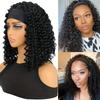 African Womens Short Curly Wig Headband Synthetic H0826A 14inch High Density 210%