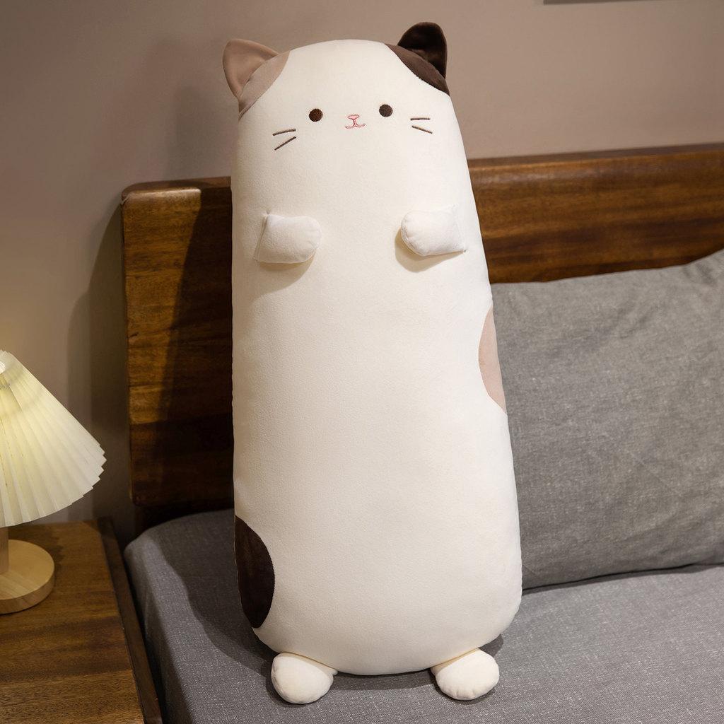 Plush Threecolor Cat Throw Pillow With Pp Cotton Filling For Home Decor Lounge Comfort