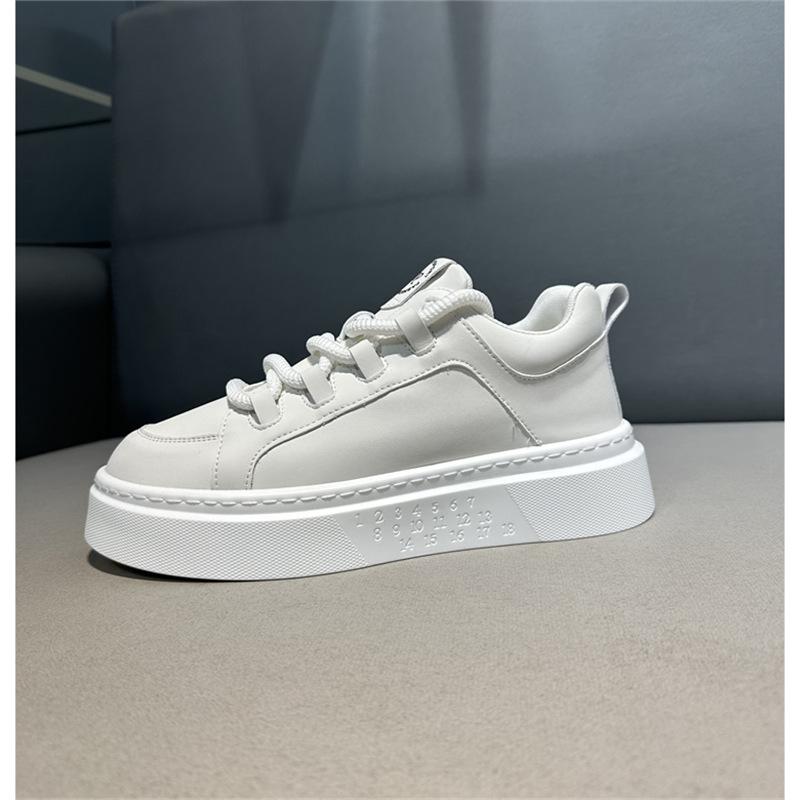 

Summer new low-top leather surface casual, light and comfortable soft-soled lace-up shoes ok 38 белый