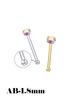 925 Silver Crystal Different Size Nose Studs Nose Piercing Body Jewelry Piercing Nez Pircing Nariz Joyería Corporal