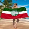 Fc Crest Design Printed Microfiber Beach Towel, Soft And Absorbent, Quick-Dry, Ideal for Summer Travel, Beach Essential, Swimming Pool