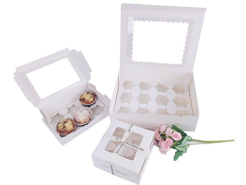 Pudełko Na 12 Muffin 32,5X25X9Cm Z Oknem I Wkładką 10Szt