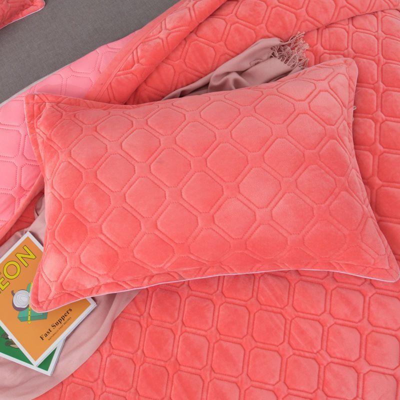 Kissenbezug aus Kristallvelours Einfarbig Warme Kissenbezüge Dekor Heim Kissenbezüge Bettwäsche Flanell Dicke Bettkissenbezüge