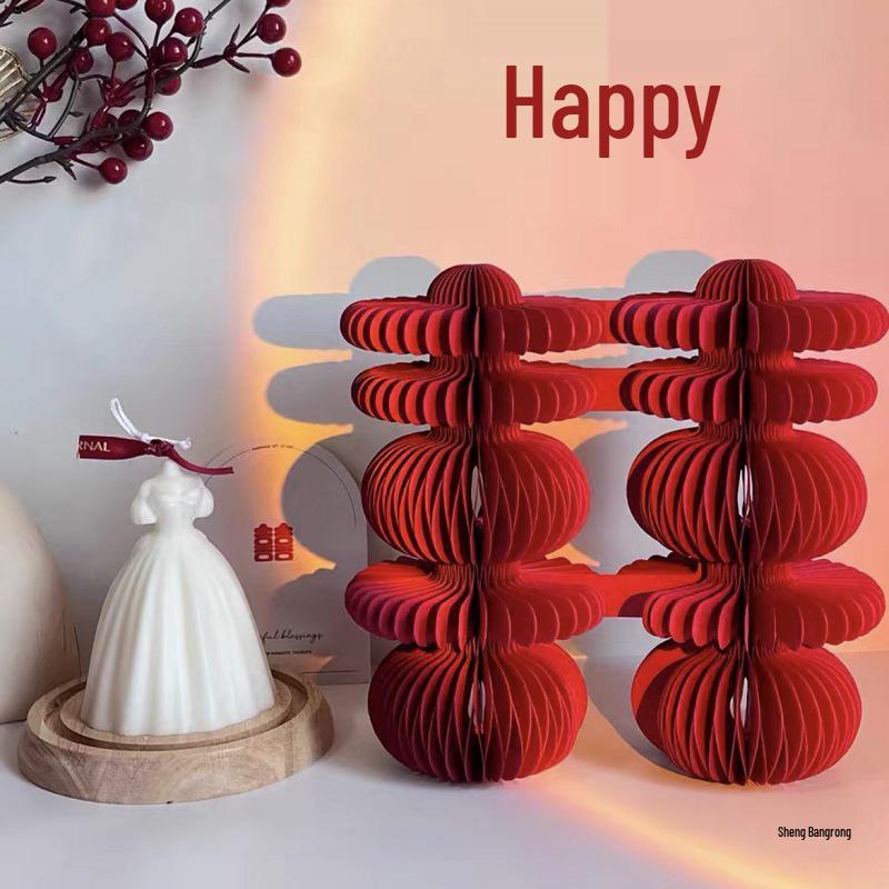 Элегантное украшение 3D оригами «Двойное счастье» для свадебного декора: Спальня и гостиная