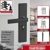 Magnetic Silent Black Wooden Bedroom Door Handle Lock