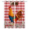 Farm Life Rooster Hen Sunflower Home Decor Window Curtains Bedroom Kitchen Curtain Panel Curtains for Living Room