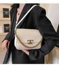 Korean Style Trendy Women's Single Shoulder Chain Crossbody Bag - Simple, Fashionable, Versatile, Solid Color Underarm Bag for Winter