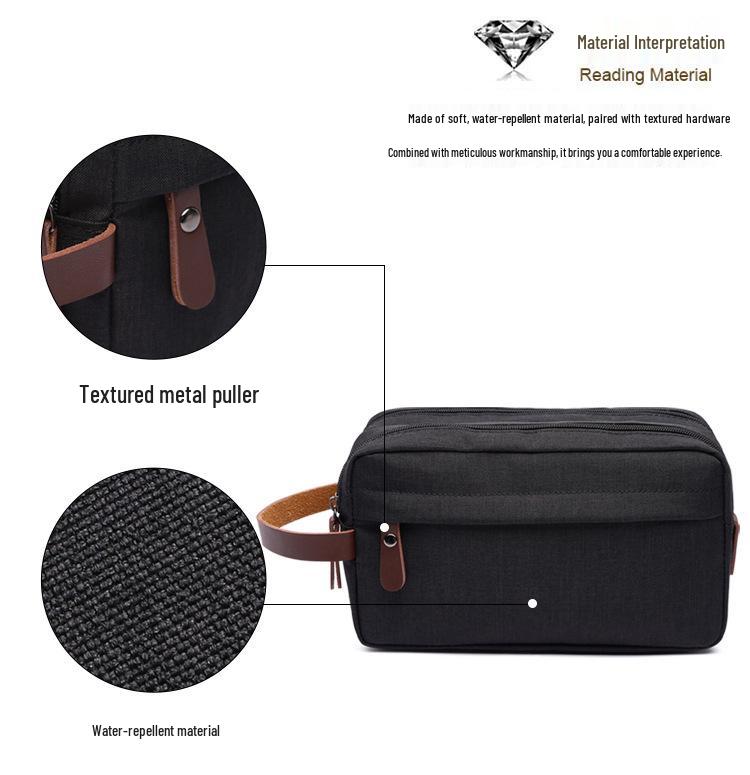 Men's Waterproof Portable Retro Toiletry & Makeup Bag with Large Capacity
