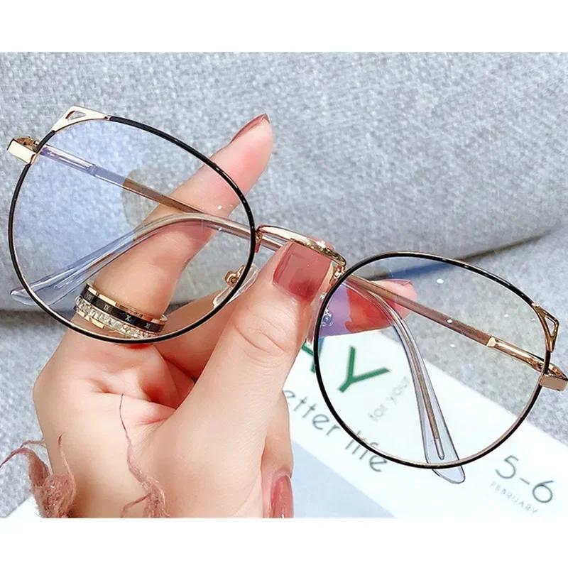 Women Anti Blue Light Glasses Computer Gaming Big Size Moon Cat Eye Eyeglasses Frame Women Glasses Men