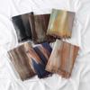 Bohemian Women Tie-Dyed Ombre Crinkle Cotton Rayon Hijab for Ramadan Soft Muslim Hijabs Scarf Breathable Islamic Wraps Shawls