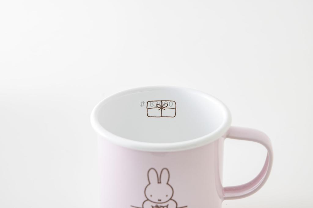 Fuji Emalj Miffy Pastellmugg, 8cm, Rosa, Gåva, Miffy Emalj