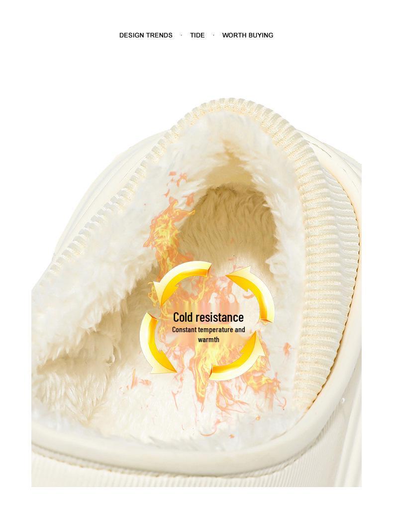 Men's Winter Indoor Cotton Slippers - Warm, Cold-Proof, Heel-Covered, Plush, Thickened, Large Size 47, Closed-Toe Shoes