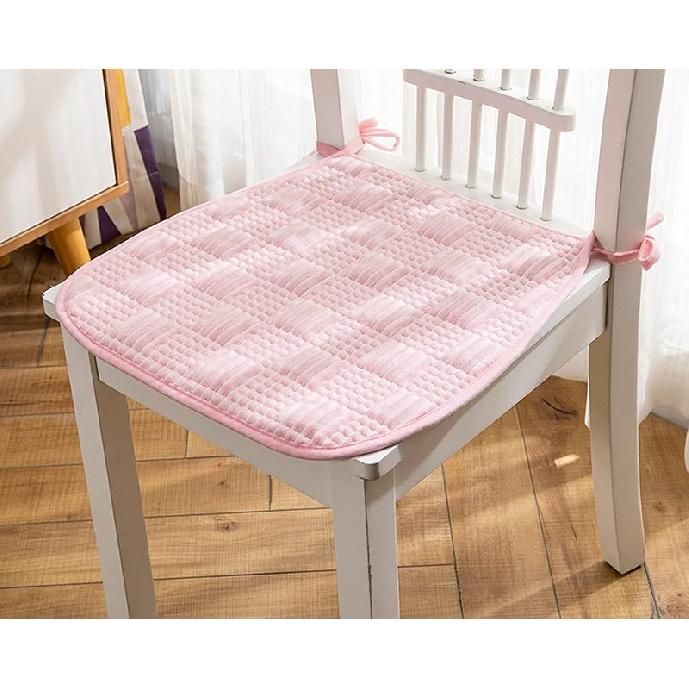 4 Pack Flannel Chair Cushion for Desk Chair Soft Plush Nonslip Seat Cushions Washable Kitchen Dining Chair Pads with Ties Office Car Sitting Chair
