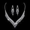 Bright Diamond Zircon Water Drop Necklace Earrings Wedding Jewelry, Shooting Jewelry Set