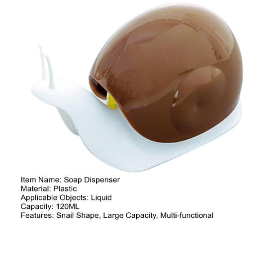 120ML Dávkovač tekutého mýdla ve tvaru šneka Šampon Mýdlo na tělo Mýdlo na ruce Sprchový gel Nádoba na čisticí prostředek na obličej Koupelnová plnitelná prázdná lahvička s lisovací pumpičkou