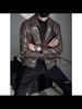 2025 Men's Trendy Loose Casual Motorcycle Leather Jacket - Cool Scruffy Autumn/Winter Coat