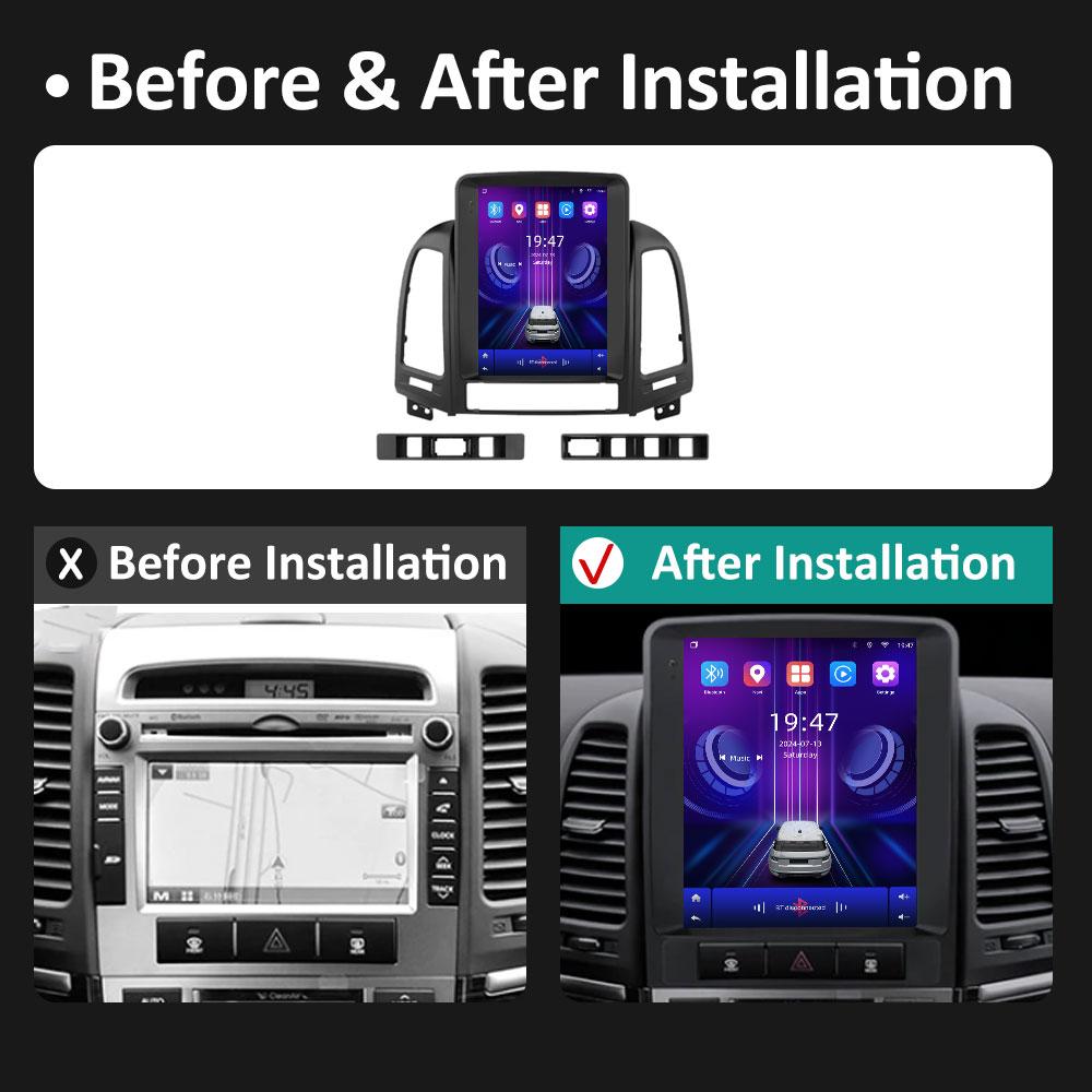 Cooling Fan for Hyundai Santa Fe 2 2006 2007 2008 2009 2010 - 2012 Android Smart System Car Multimedia Video Radio Player WIFI