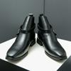 Neue Italienischer Stil Lederstiefel Mode Mid-Calf Stiefel Stiefeletten Herrenstiefel Luxus Designer Schuhe Spitze Zehenpartie Büroschuhe Echt