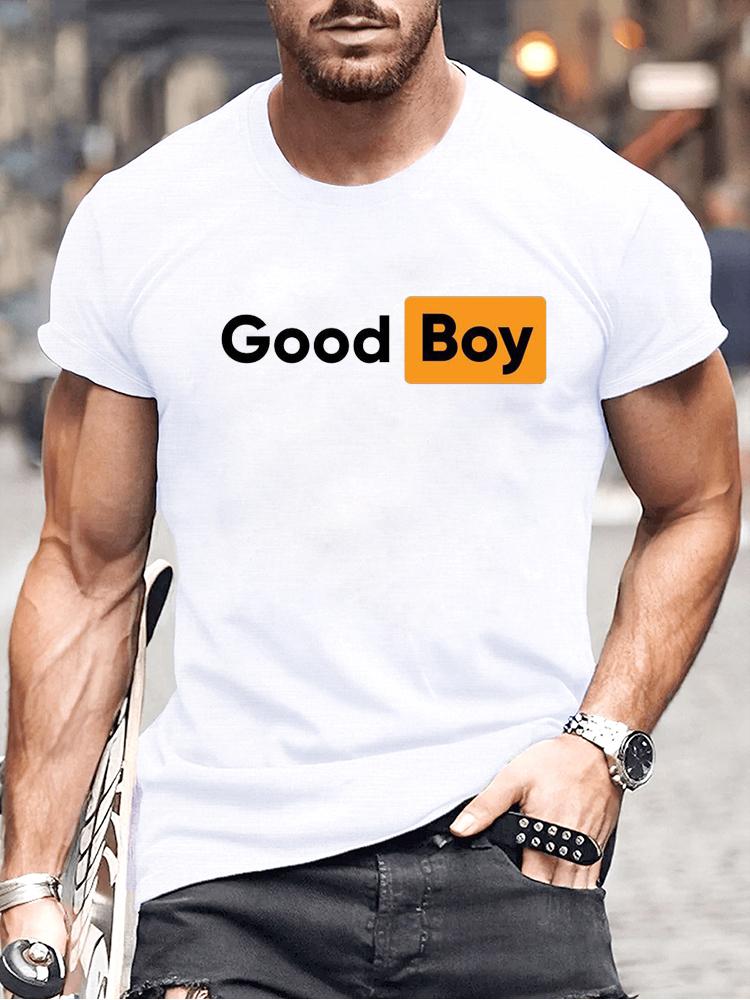 Good Boy Print T-Shirt Fashion Summer Tees for Men Women O-neck Oversize Casual Clothing Short Sleeved Men Boys Tshirts Tops