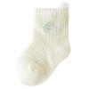 1 Pair Breathable Mesh School Socks for Girls Elastic Cartoon Pattern Hosiery Soft Fabric Solid Color Ankle Socks