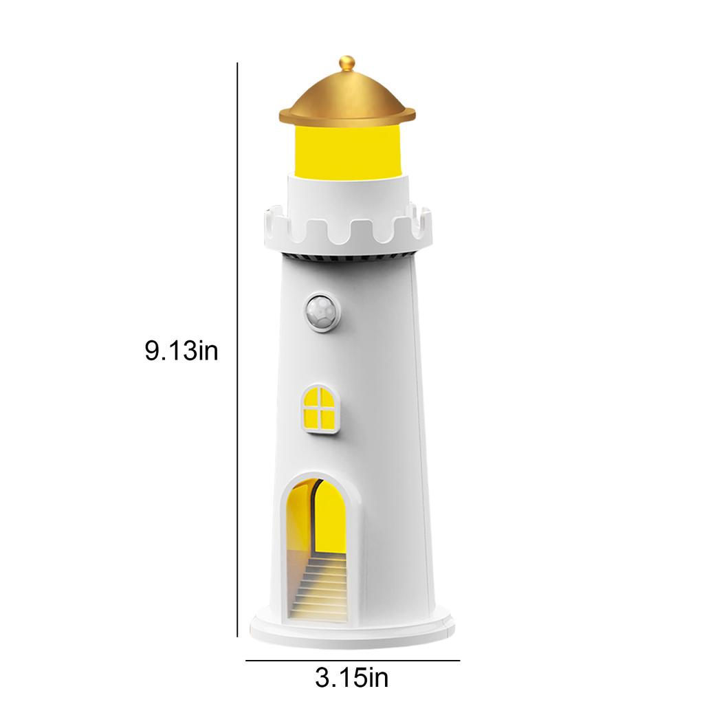 Moon Lighthouse Projector Night Light USB Rechargeable Moon Lighthouse Lamp Moon Lamp for Children Gifts Bedroom Nursery Holiday
