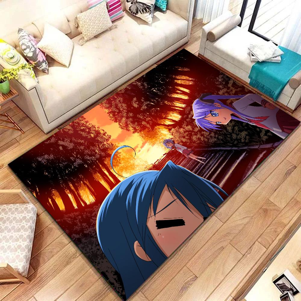 1pc Anime Lucky Star Bathroom Absorbent Mats Anti-Slip Mats Home Decor Supplies Carpets Home Kitchen Floor Mats