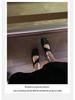 Women's Genuine Leather Ballet Flats, Autumn 2024, Square Toe, Chunky Heel, Vintage Low-Cut Mary Jane Shoes