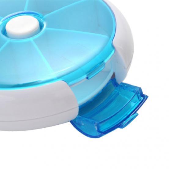 7 Days Round Medicine Pill Vitamin Box Case Storage Dispenser Holder Organizer