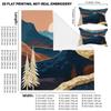 3Pcs Bedding Pillowcase Quilt Cover Set Flat Peach Sky Tree 2D Digital Printing Suitable For Bedroom Hotel Dormitory Decor