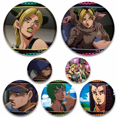 58MM JoJo's Bizarre Adventure Enamel Pin Anime Brooches Jotaro Kujo Jonathan Joestar Joseph Cartoon Badge Backpack Bag Jewelry Gifts