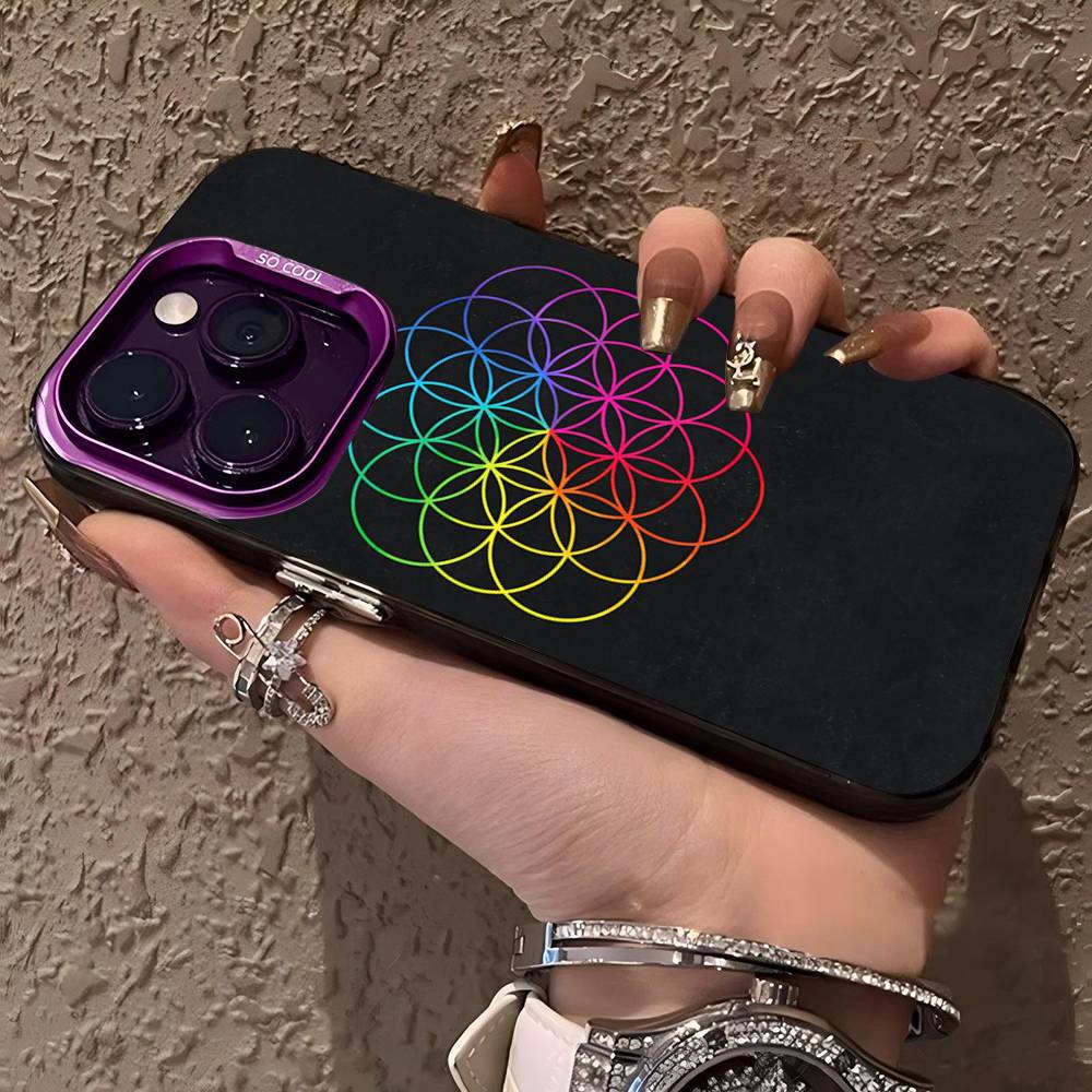 Moon Music Coldplay Band Phone Cases For IPhone 17 16e 15 14 13 12 11 Plus Pro Max ProMax Colorful Covers
