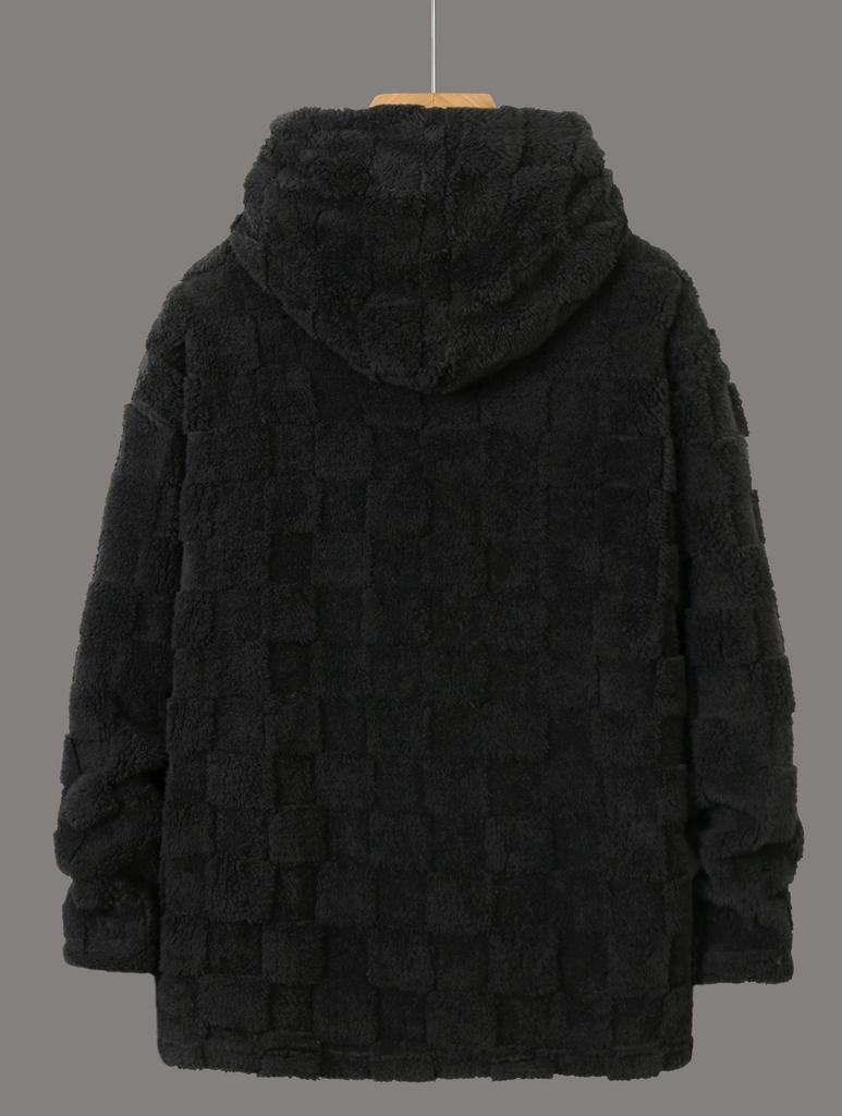 Men's Winter Thick Hooded Zip-Up Sweatshirt – Trendy Casual Jacket for Couples