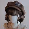 Handmade Cloud Hat, Bailey Hat, Duckbill Hat, Autumn and Winter Look Small, Warm Brown, Maillard, Japanese, Korean, Japanese