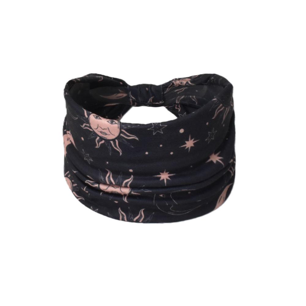 Women's Paisley Sport Yoga Headband - Sweat-Absorbing, Elastic Cotton, Bohemian Style