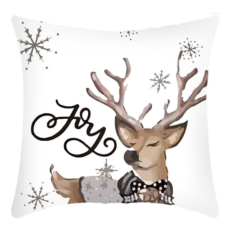 Christmas Pillow Red Christmas Tree Snowflake Home Decoration Pillow Cover