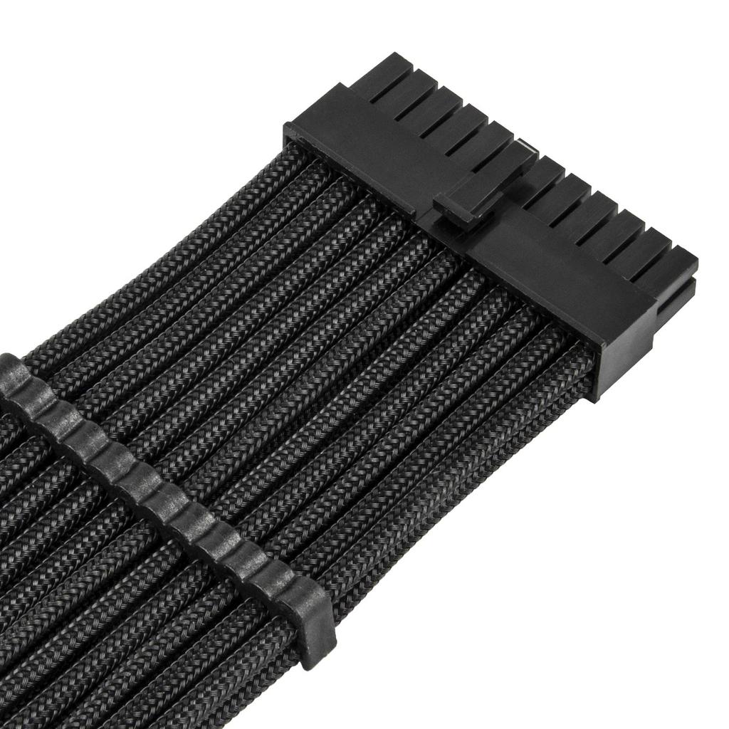 Silver Stone PSU Univerzální prodlužovací opletený modulární kabel 24-pinový ATX SST-PP07E-MBB (Černá)