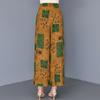 Women's Plus Size Printed Wide Leg Pants, Elastic Waist Summer Casual Trousers (XL-5XL)