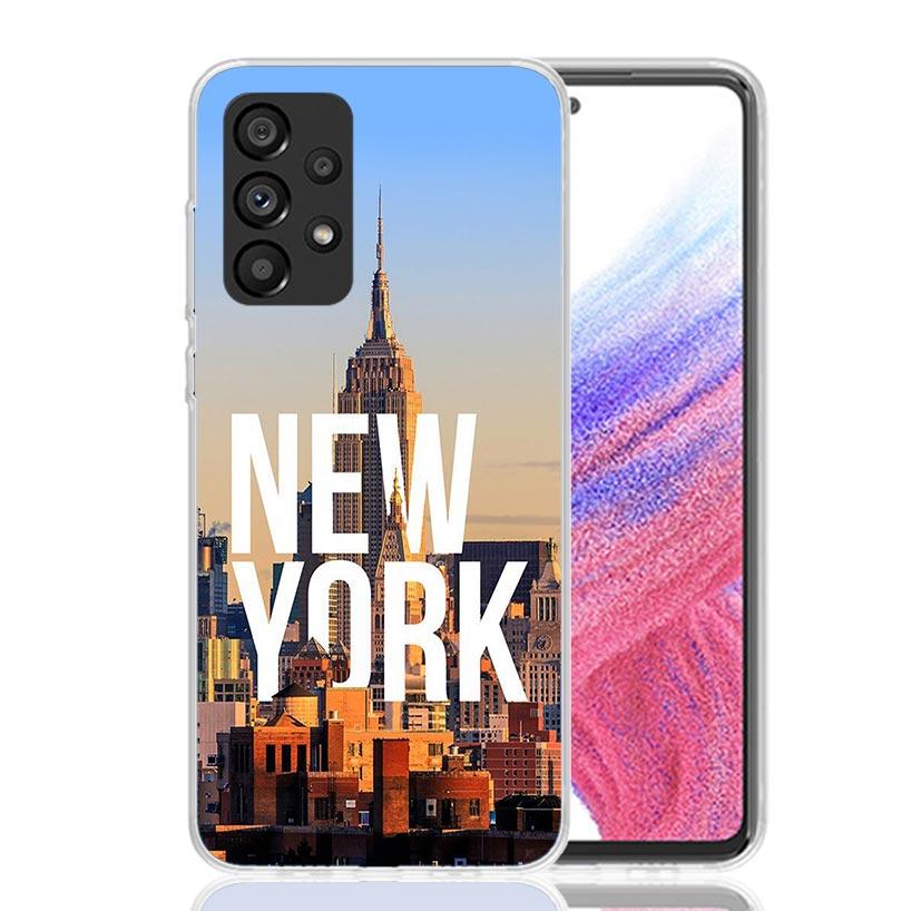 NYC New York City Phone Case For Samsung Galaxy A13 A14 A15 A16 A53 A54 A55 A56 A33 A34 A35 A36 A23 A24 A25 A26 A05S A04S A73 A1