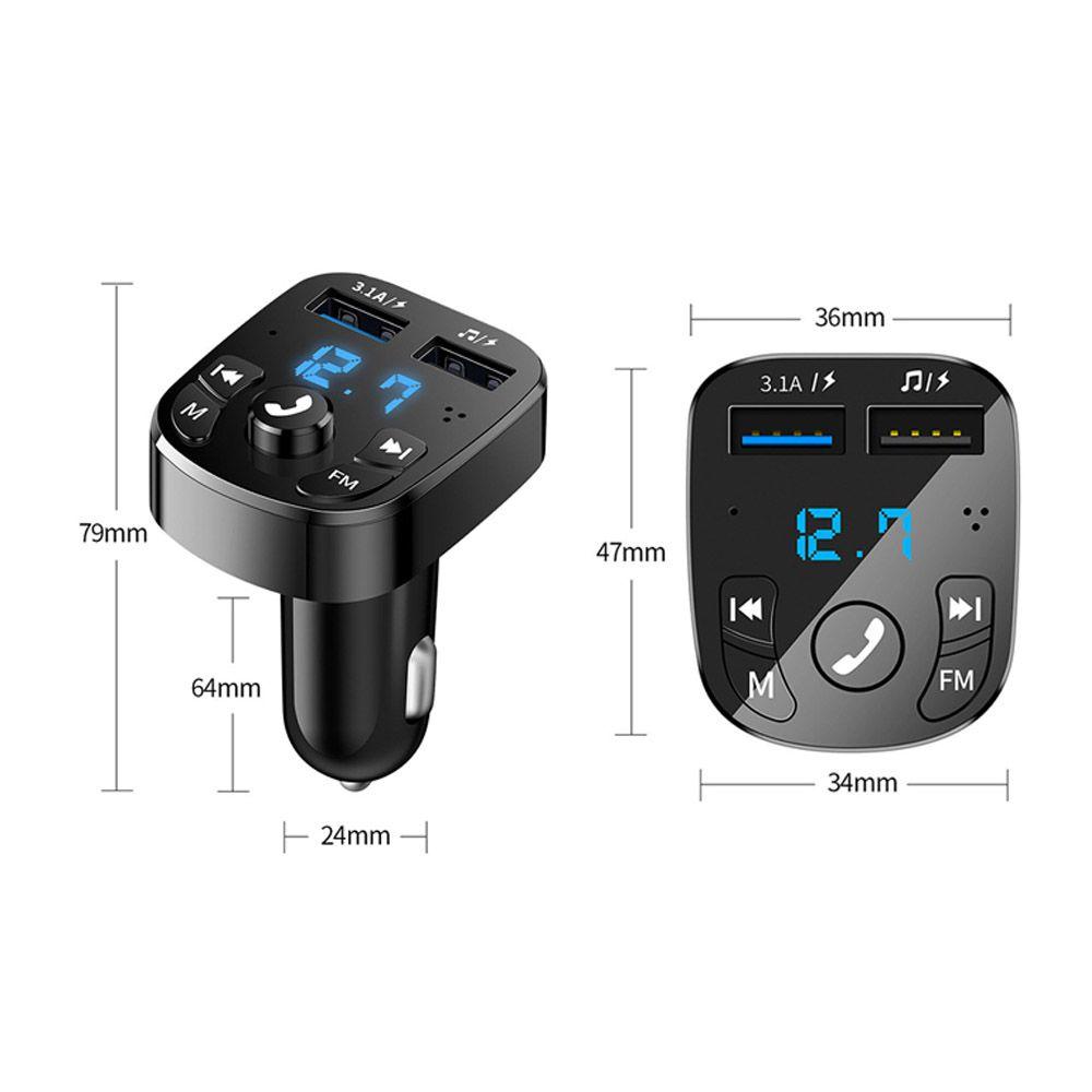 Fast Charger Adapter MP3 Modulator Player Bluetooth 5.0 FM Transmitter Car Player USB Car Charger