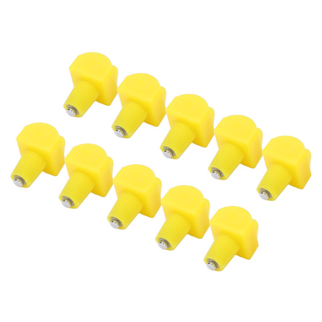 10pcs Chicken Water Nipples Automatic Poultry Nipples Drinker Waterer Plastic Yellow