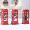 Christmas Phone Booth LED Lights Telephone Booth Tabletop Decor Light  Christmas Decorated