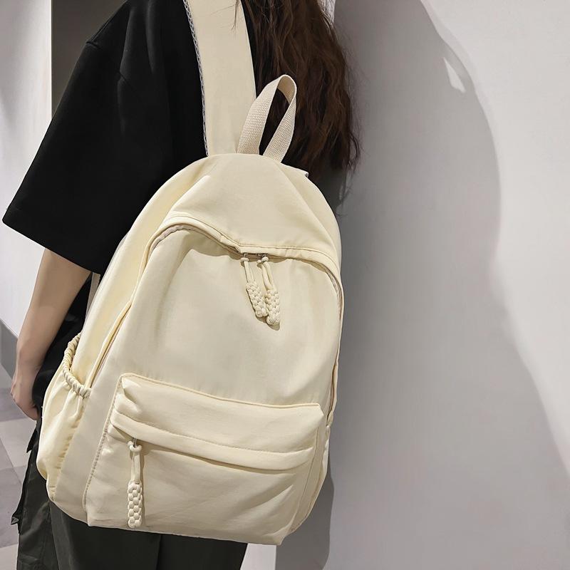 School Bag Female Japanese Style Simple Campus High School Student Backpack Junior High School Student Travel Backpack Large Capacity