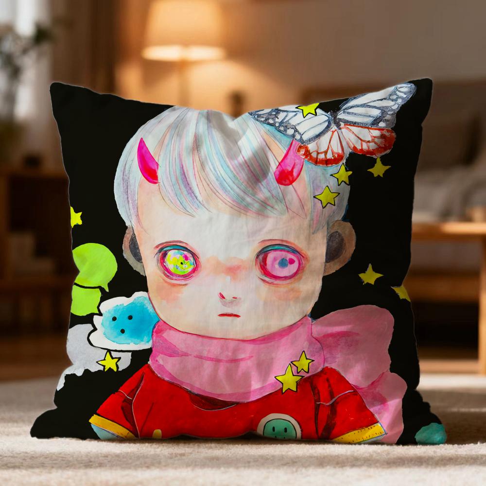 Popular HHikari Shimodaed Cushion Cover Soft Washable Pillow Case Multi-Scene for Couch Bed Travel Office Use