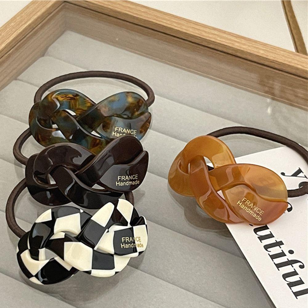 

Hair Accessories Temperament Korean Hair Accessories Woven Pendant Ponytail Holder Women Hair Rope коричневый