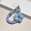 Plaid Fabric Phone Wrist Strap & Keychain with Elastic Hair Tie